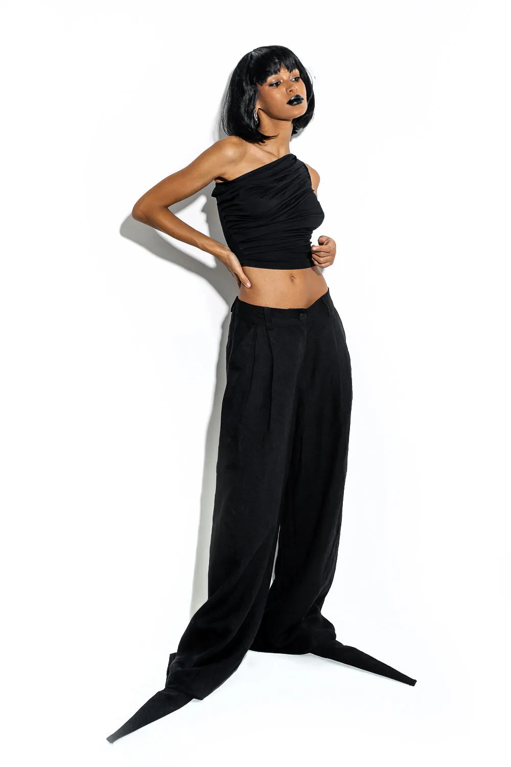 Draped one-shoulder top sold by MDNT:45 product image thumbnail 4