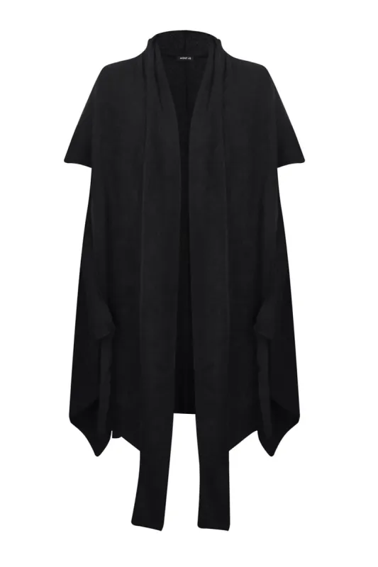 Black sleeveless coat sold by MDNT:45
