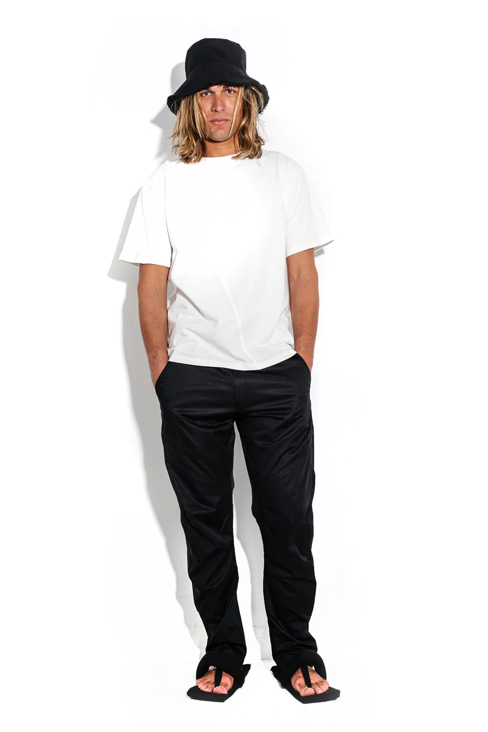 White T-shirt with a geometric seam sold by MDNT:45 product image thumbnail 2