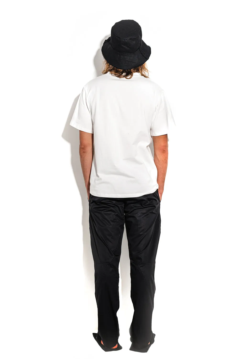 White T-shirt with a geometric seam sold by MDNT:45 product image thumbnail 3