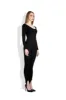 Black long stirrup bodysuit sold by MDNT:45