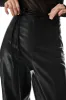 Black Faux Leather V-cut Pants sold by MDNT:45