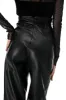 Black Faux Leather V-cut Pants sold by MDNT:45