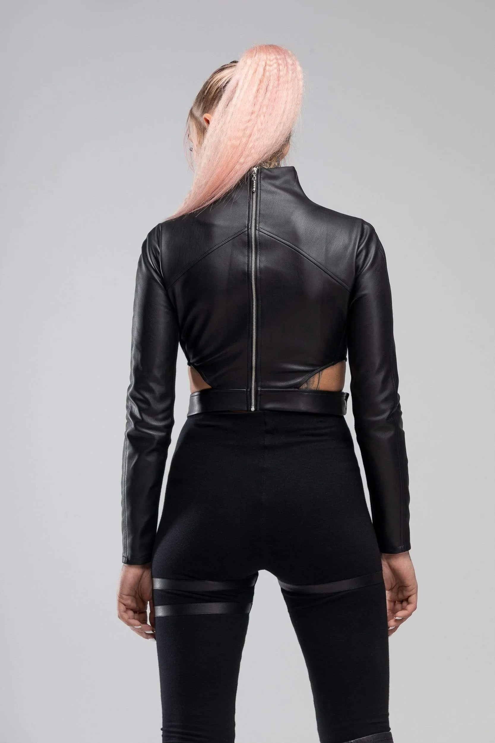 Black crop top sold by MDNT:45 product image thumbnail 4