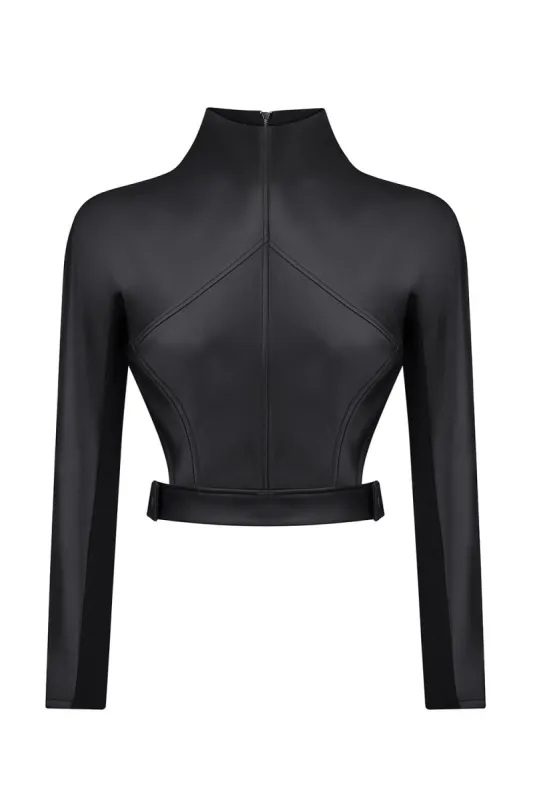 Black crop top sold by MDNT:45