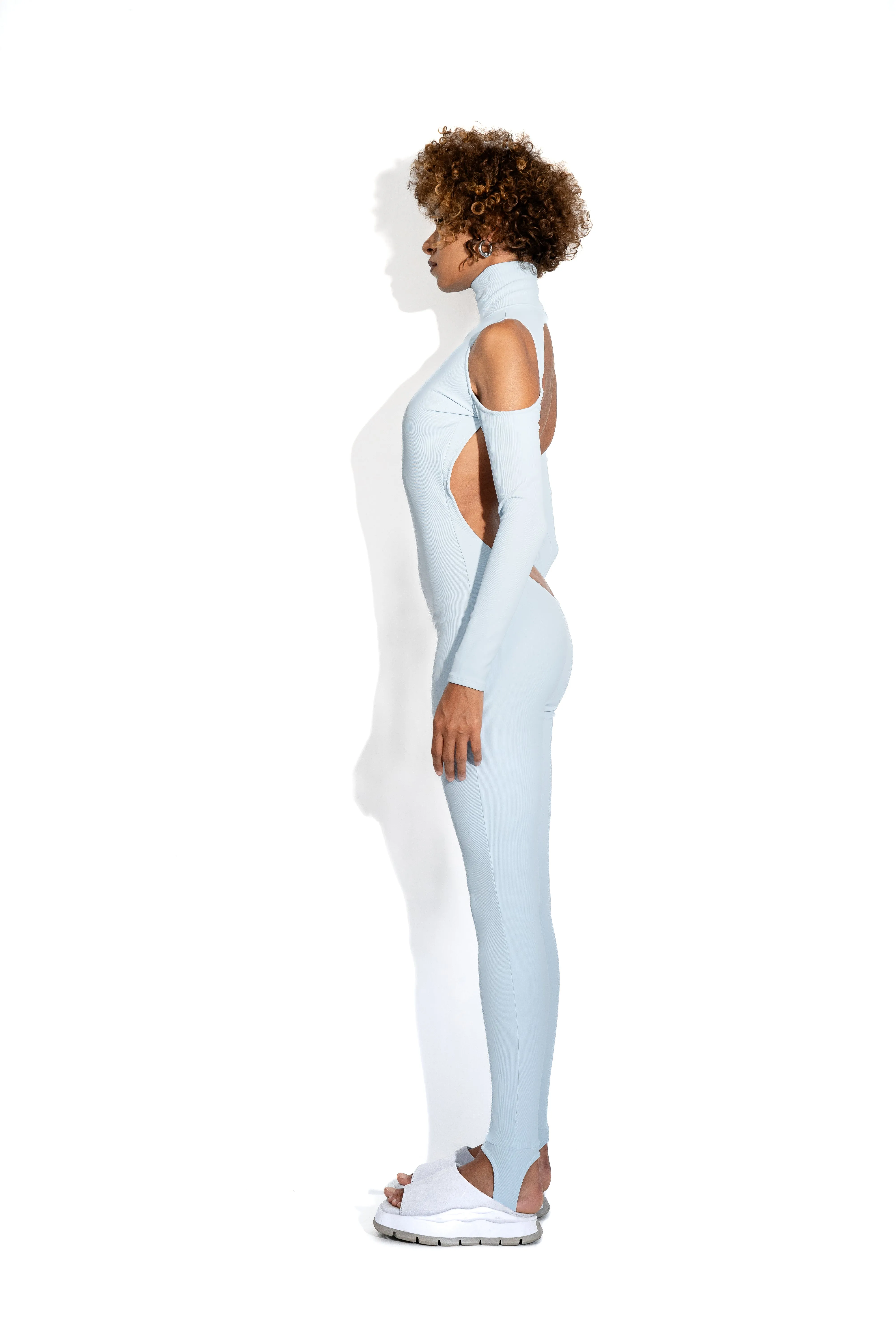 Blue grand open-back bodysuit sold by MDNT:45 product image thumbnail 2