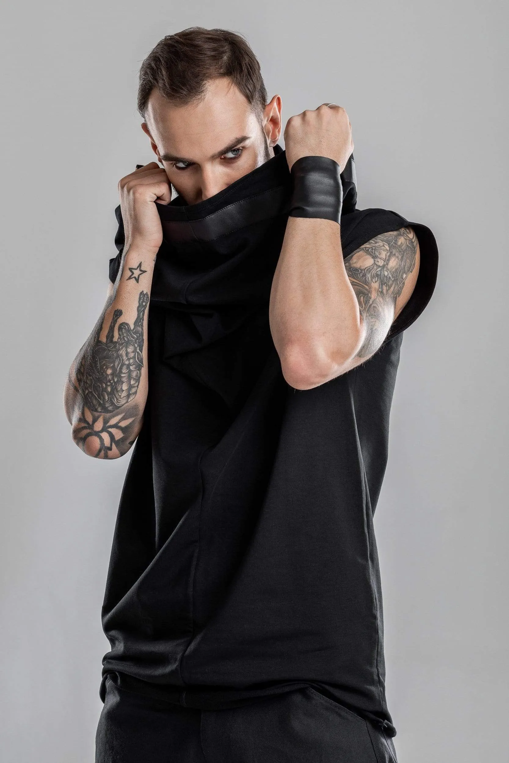 Men hooded shirt sold by MDNT:45 product image thumbnail 3