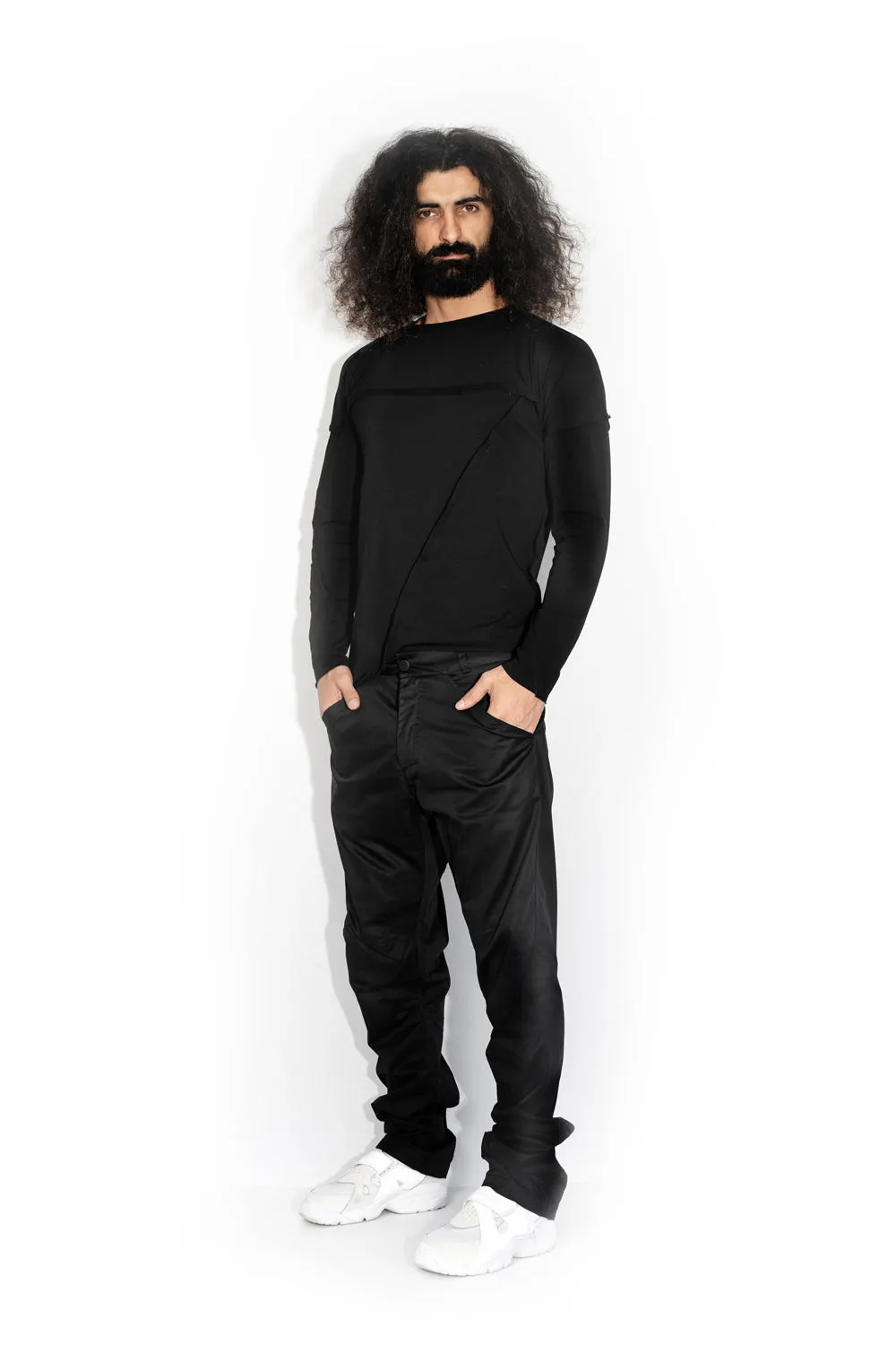 Bundle: Black, White and Grey Long Sleeve T-shirt sold by MDNT:45 product image thumbnail 3