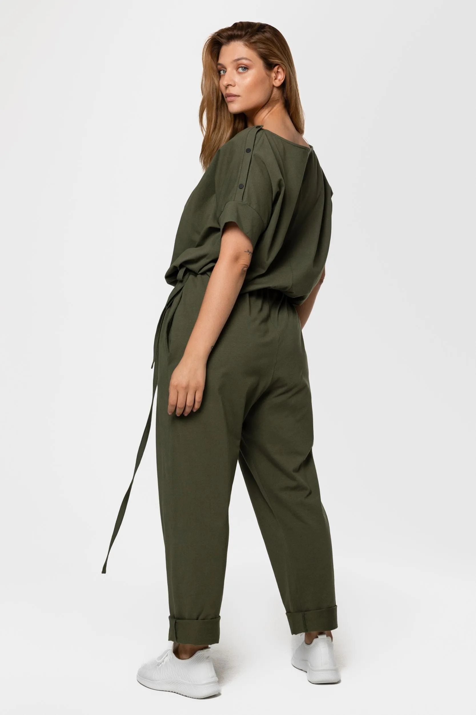 Drawstring-waist jumpsuit sold by MDNT:45 product image thumbnail 3