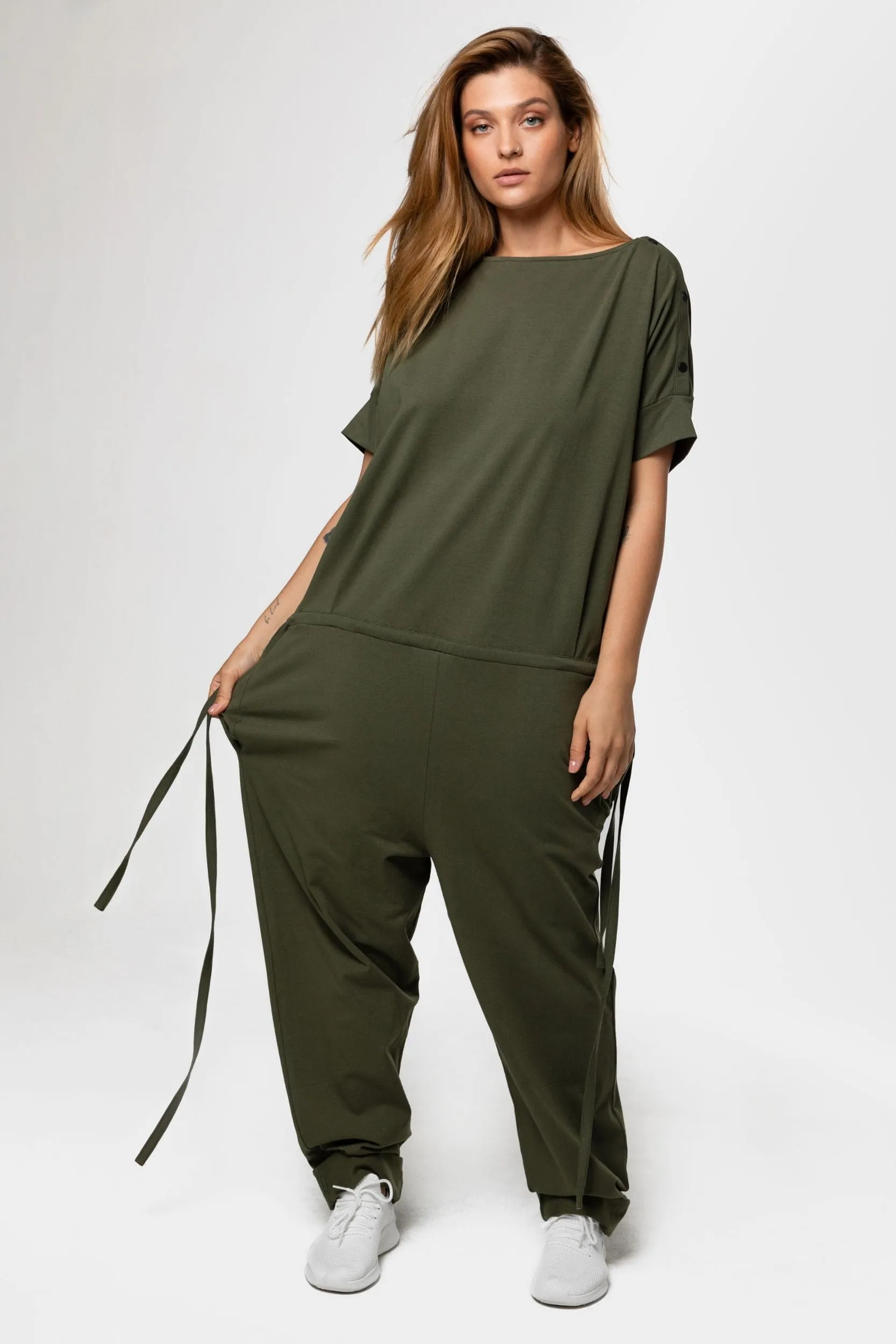 Drawstring-waist jumpsuit sold by MDNT:45 product image thumbnail 5