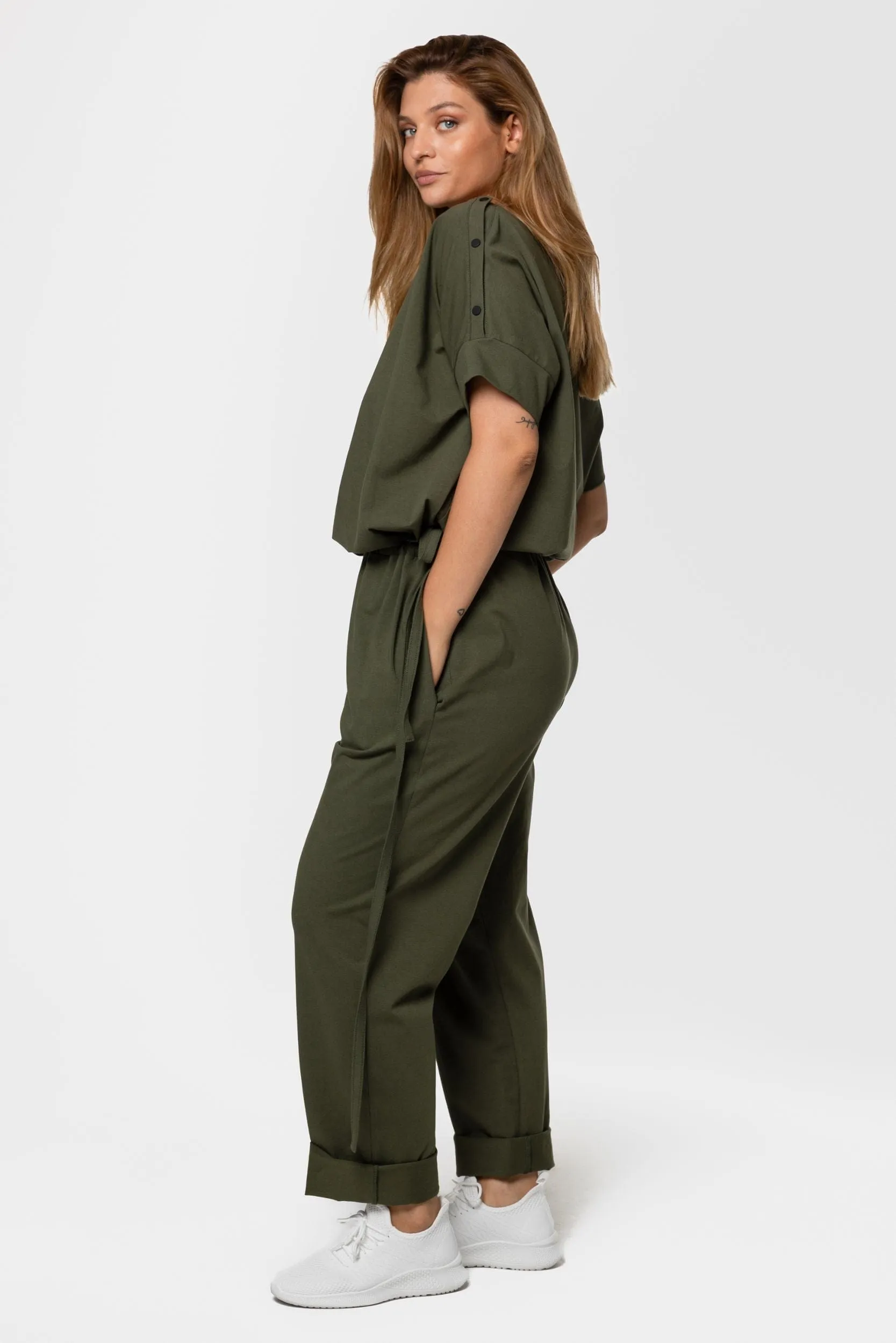 Drawstring-waist jumpsuit sold by MDNT:45 product image thumbnail 2