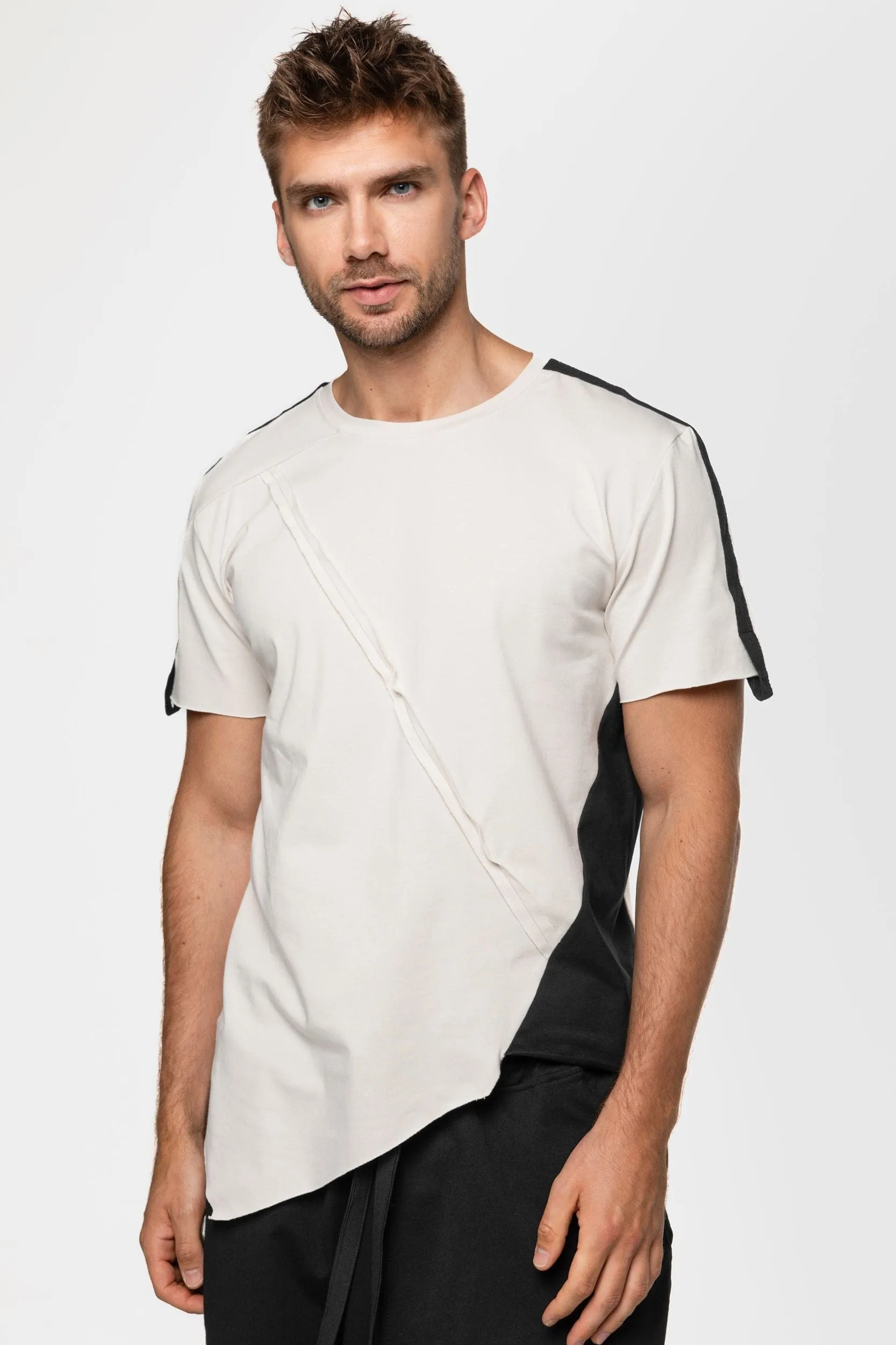 Two-tone Geometric T-shirt sold by MDNT:45