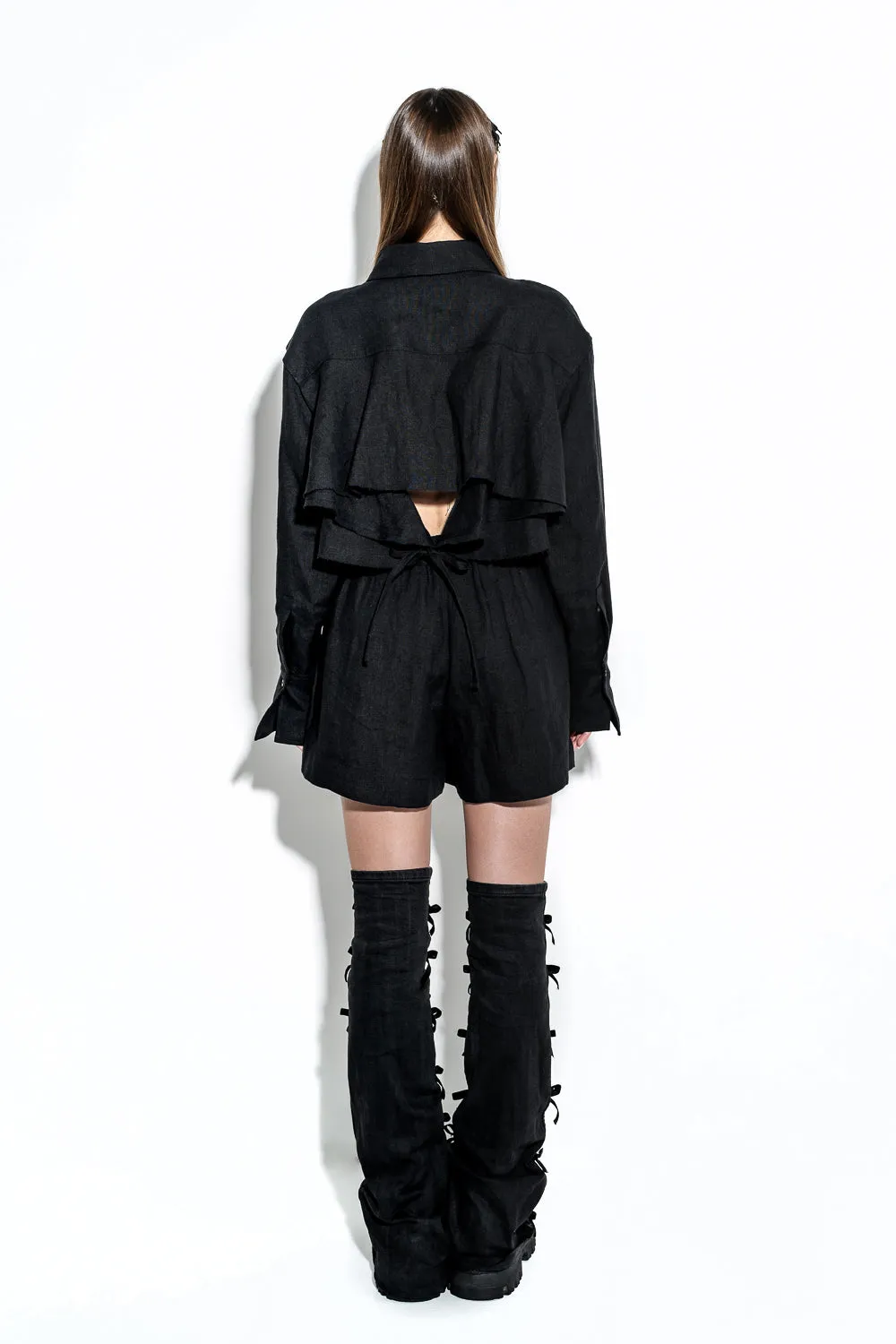 Fly linen shorts sold by MDNT:45 product image thumbnail 2