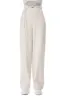 White Faux Leather V-cut Pants sold by MDNT:45