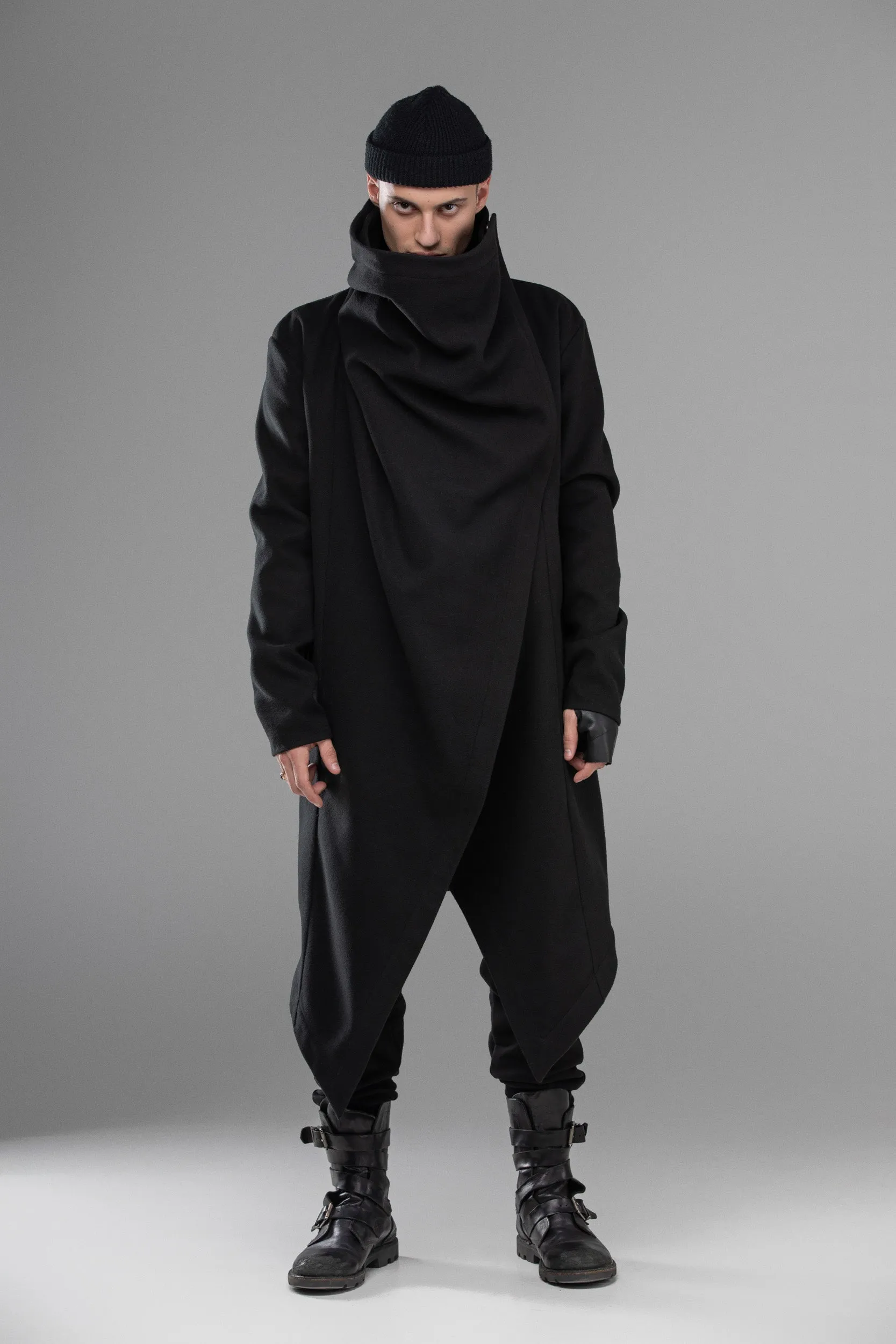 Oversized geometric loose fit coat sold by MDNT:45