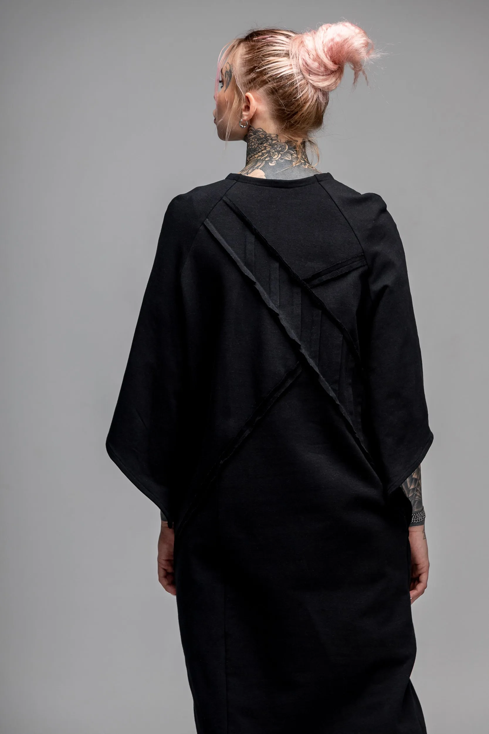 Asymmetric oversized black dress sold by MDNT:45 product image thumbnail 3