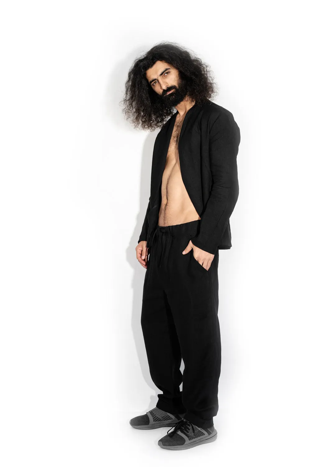 Straight-leg linen pants sold by MDNT:45