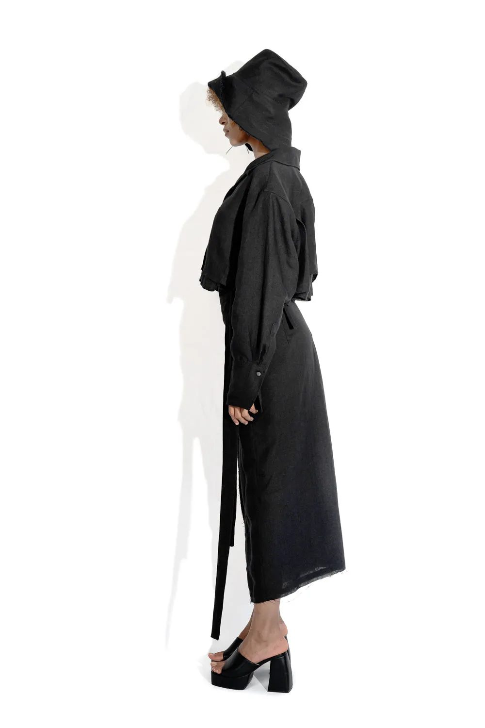 Linen wrap skirt sold by MDNT:45 product image thumbnail 5