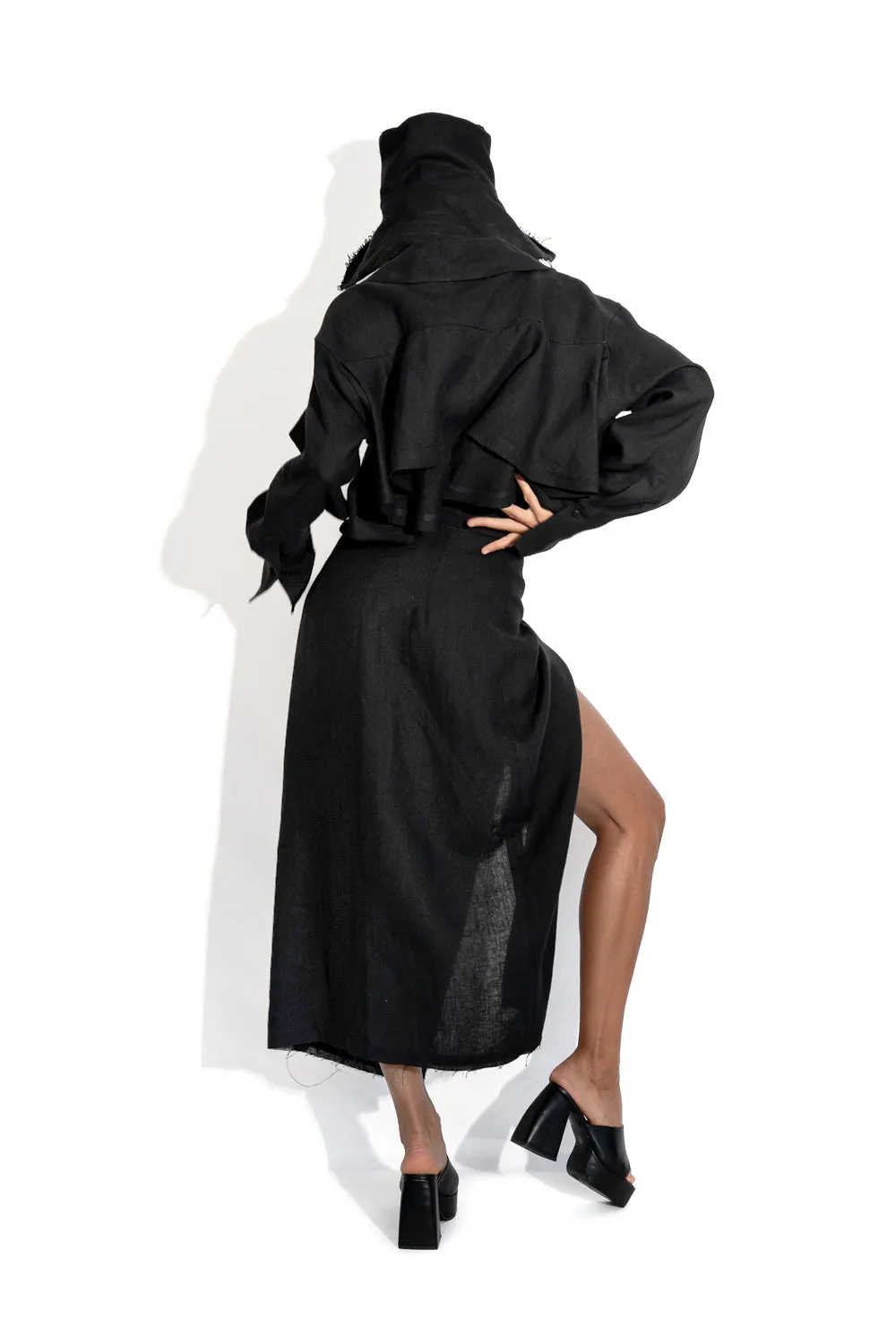 Linen wrap skirt sold by MDNT:45 product image thumbnail 2