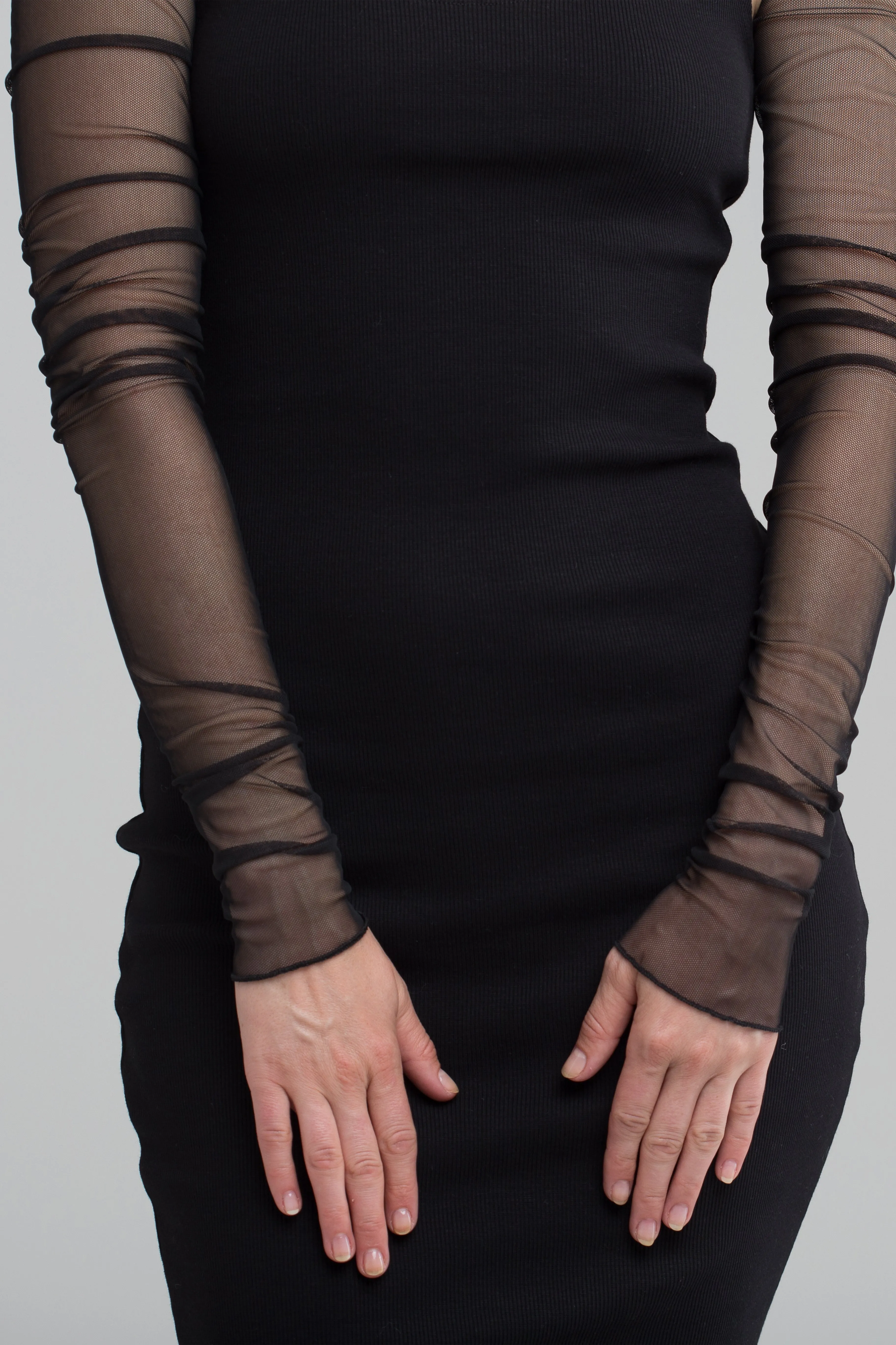 Long mesh fingerless gloves sold by MDNT:45 product image thumbnail 5