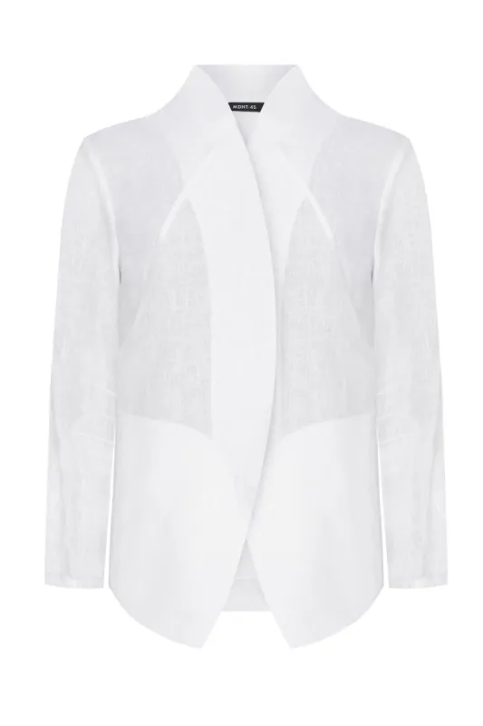 Stitch Accent Linen Jacket sold by MDNT:45