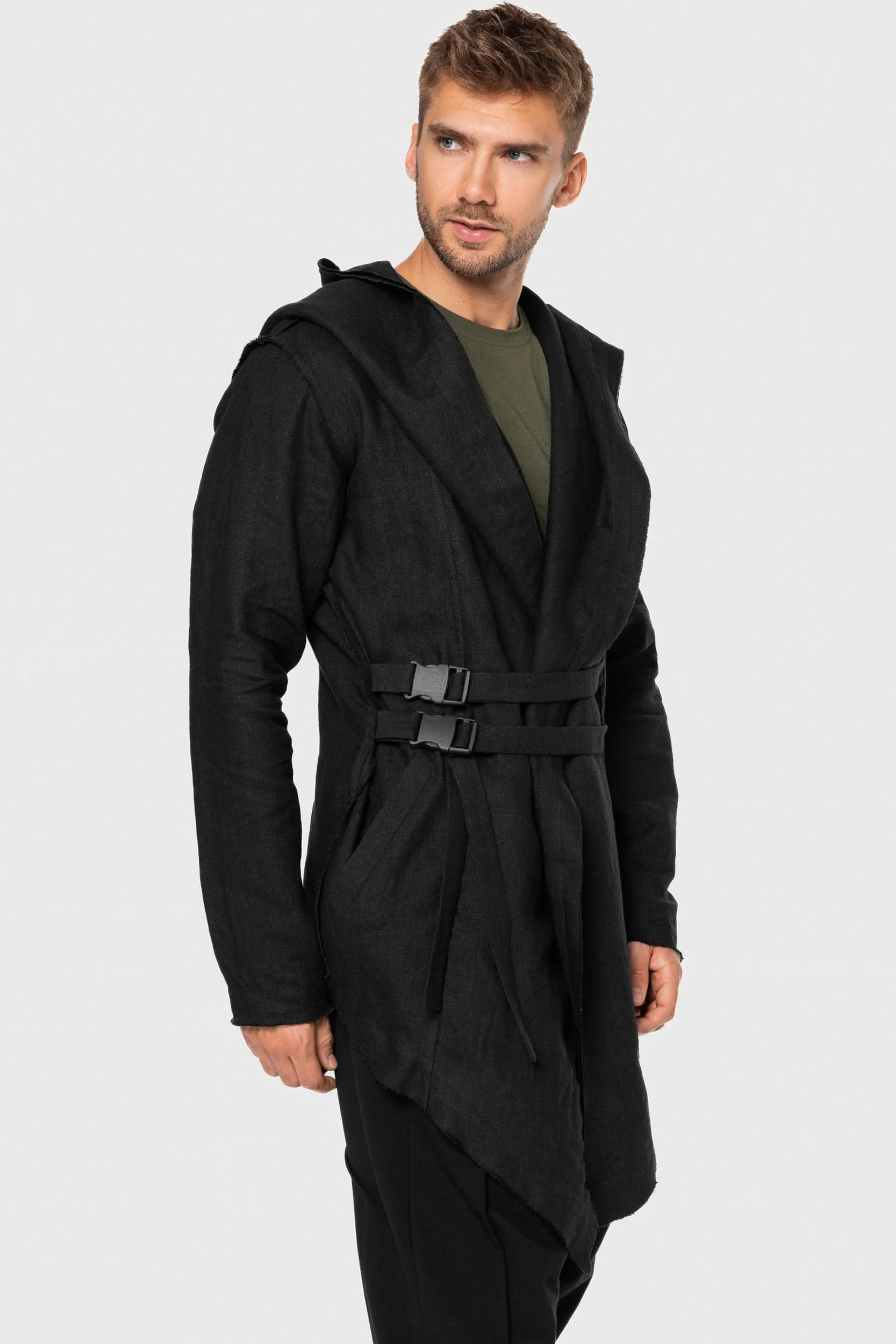 Hooded Linen Cardigan sold by MDNT:45 product image thumbnail 3