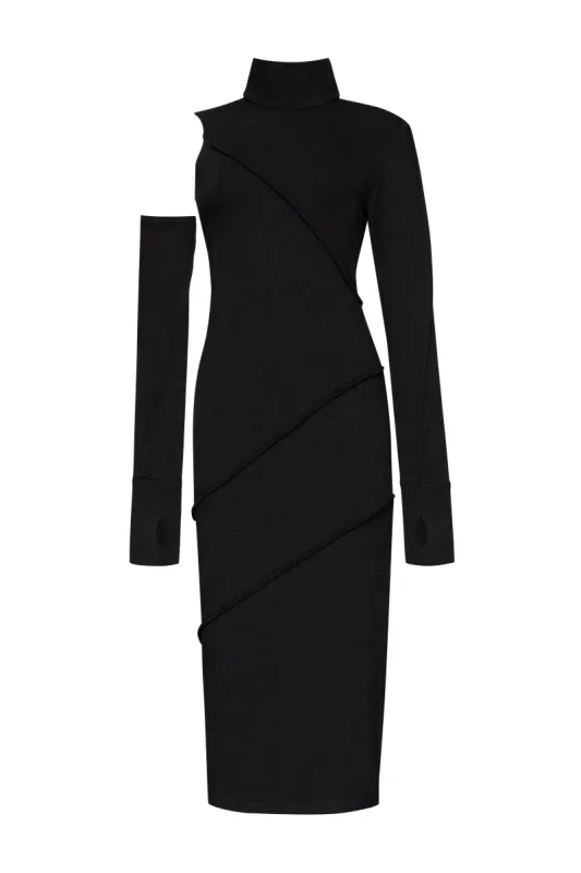 Minimalistic black dress made by MDNT:45