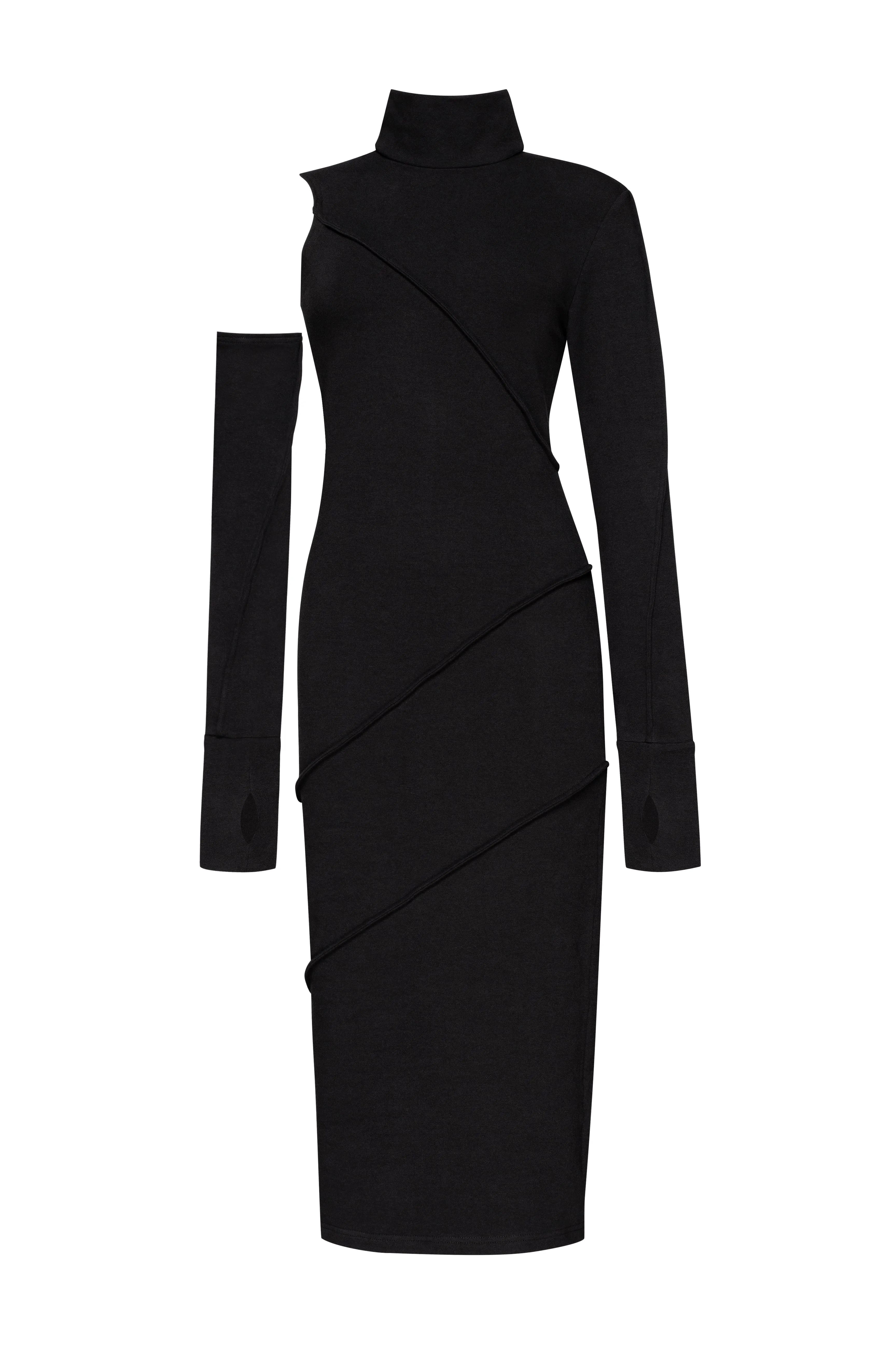 Minimalistic black dress sold by MDNT:45