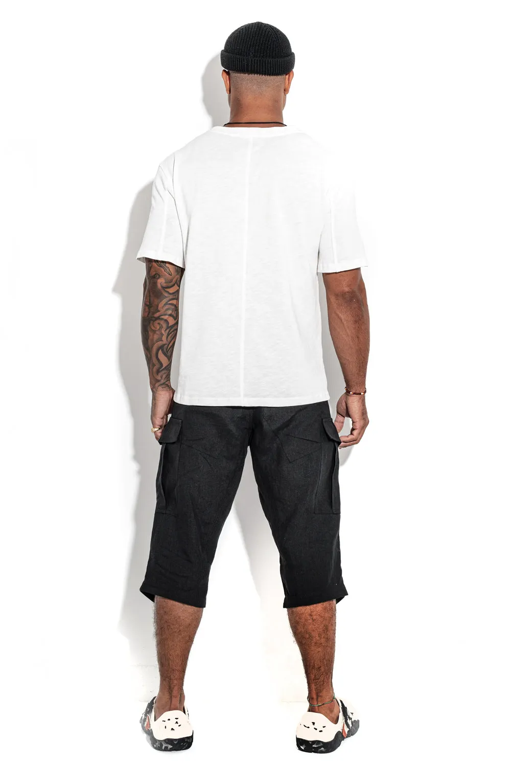 White Front line cotton T-shirt sold by MDNT:45 product image thumbnail 3