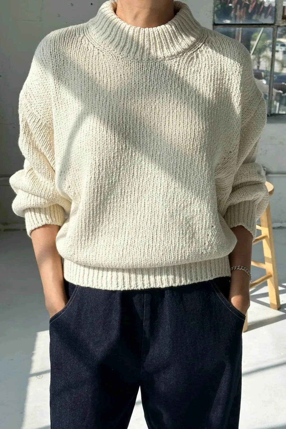 Zoe Cotton Sweater - Naturel sold by Jones product image thumbnail 4