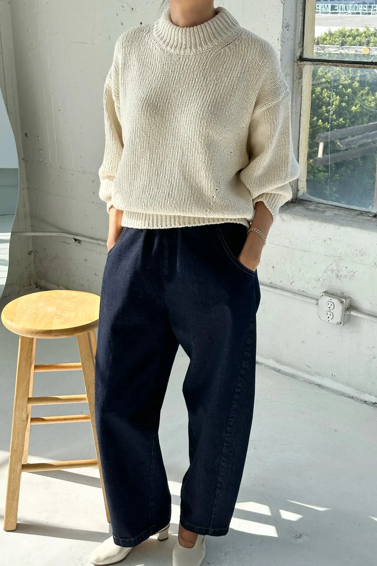 Zoe Cotton Sweater - Naturel sold by Jones product image thumbnail 5