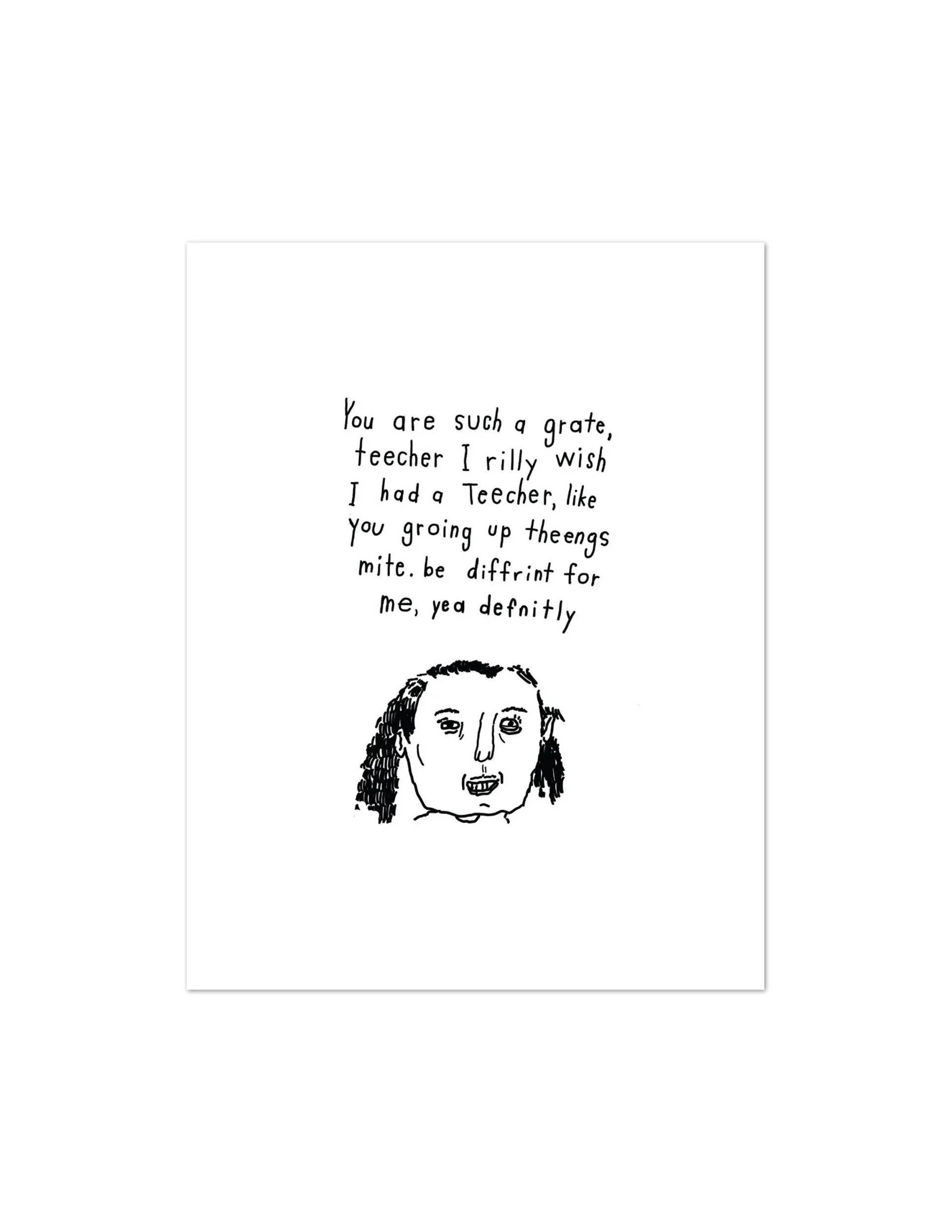 Grate Teecher Card sold by Jones