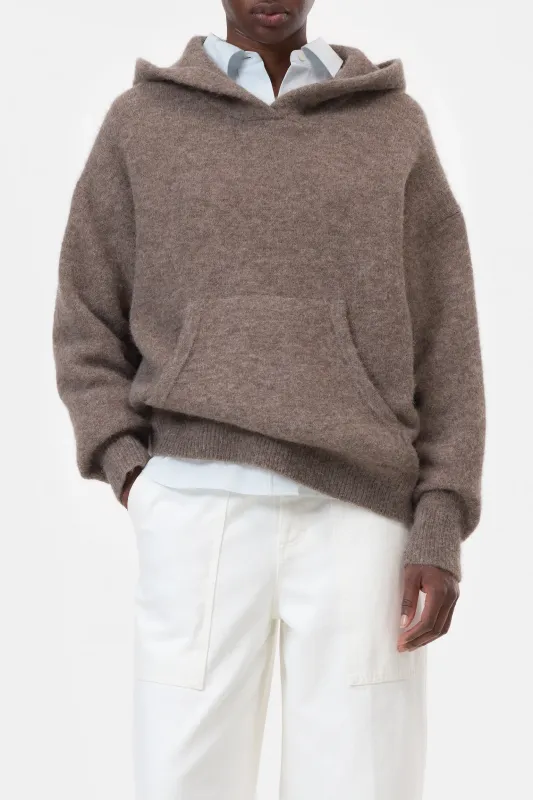 Alpaca Wool Mix Hoodie - Clay Beige made by Closed