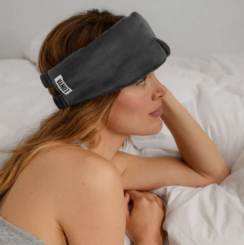 Weighted Silk Sleep Mask - Meditative Grey sold by Jones
