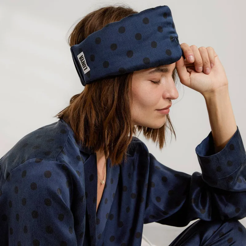 Washable Silk Sleep Mask - Blue Ellipsis sold by Jones