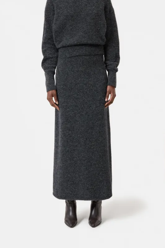 Easy Skirt - Dark Grey Melange made by Closed