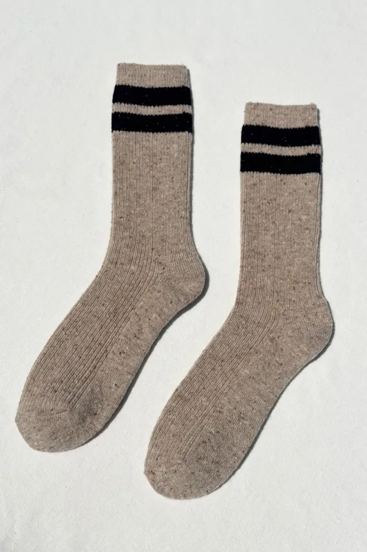 Snow Varsity Socks made by Le Bon Shoppe