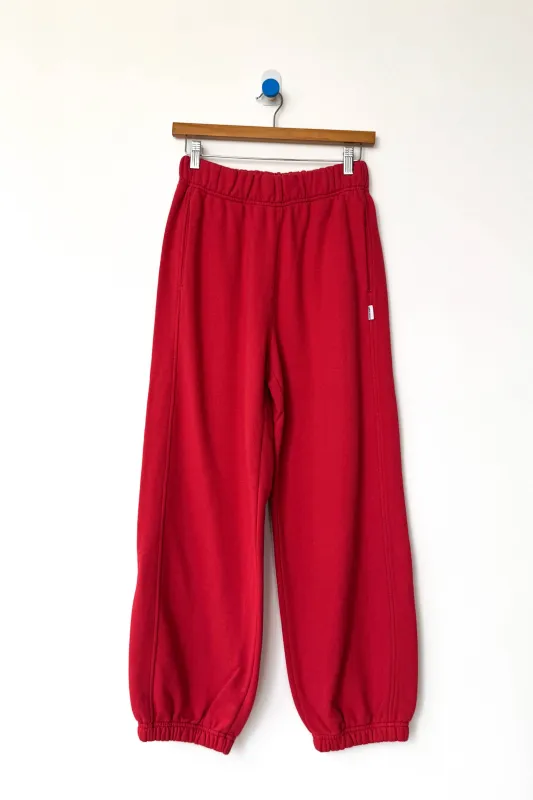 French Terry Balloon Pants - Red Tulip made by Le Bon Shoppe