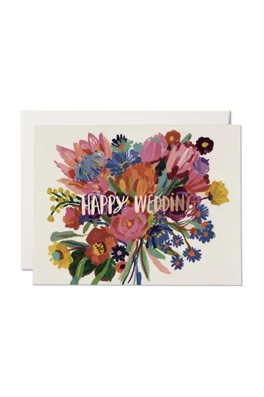 Happy Wedding Flowers Card sold by Jones