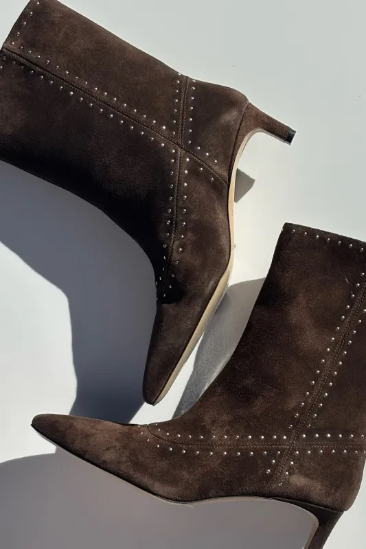 Tricia Studded Boot - Teddy Suede with Studs sold by Jones