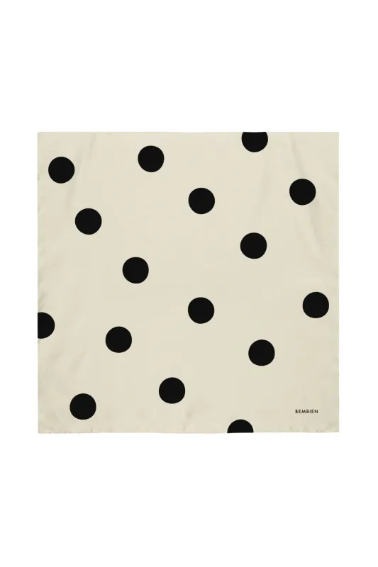 Pois Scarf - Cream made by Bembien