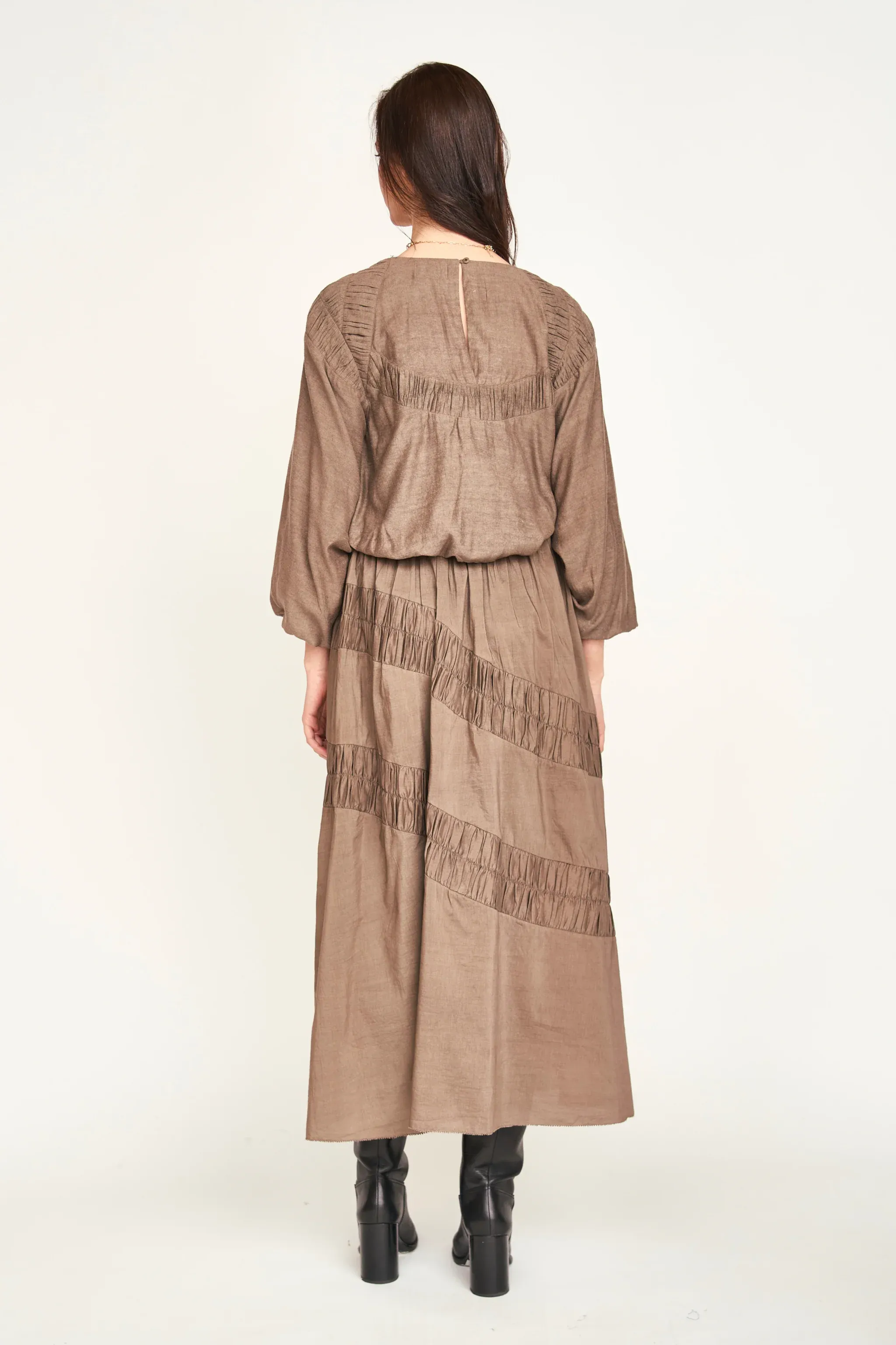 Verona Ruched Skirt - Walnut sold by Jones product image thumbnail 3