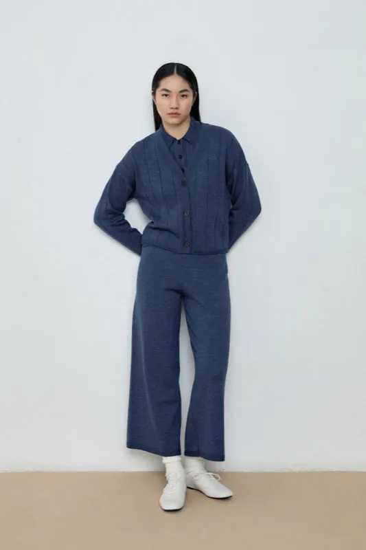 Callum Cardigan - Blue Melange made by Diarte