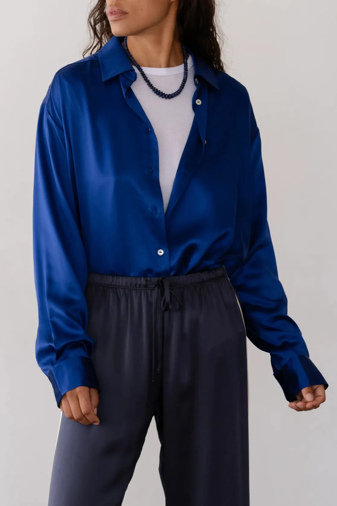 The Silk Shirt - Azure sold by Jones