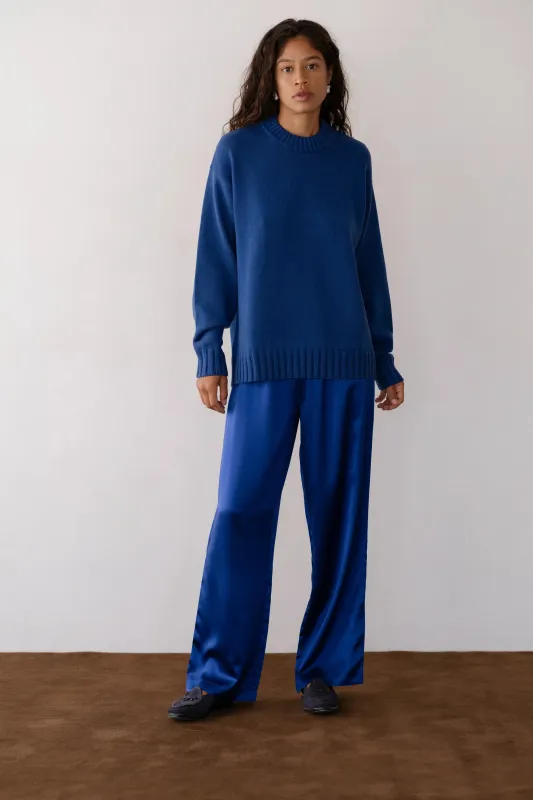 The Silk Simple Pant - Azure sold by Jones