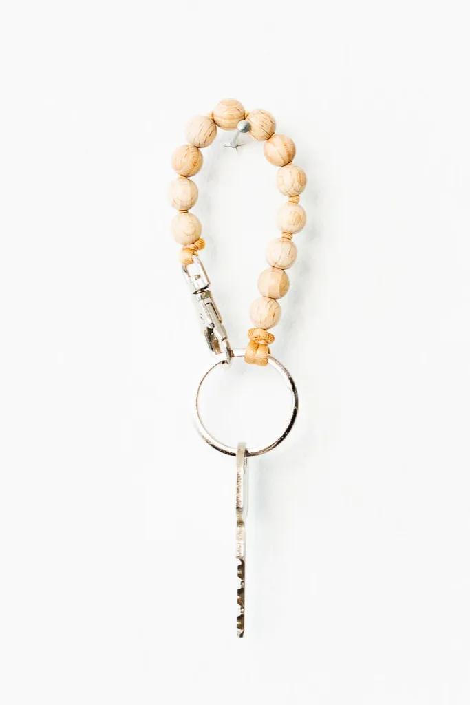 Beaded Keychain - Natural sold by Jones