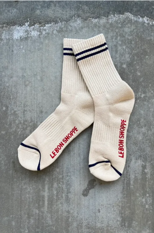 Boyfriend Socks made by Le Bon Shoppe