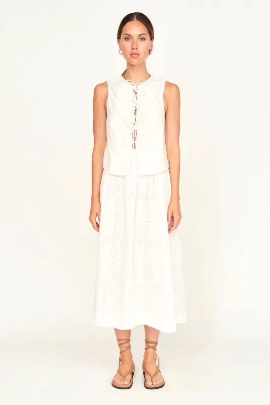 Cerritos Top - White Box Stitch made by Mirth