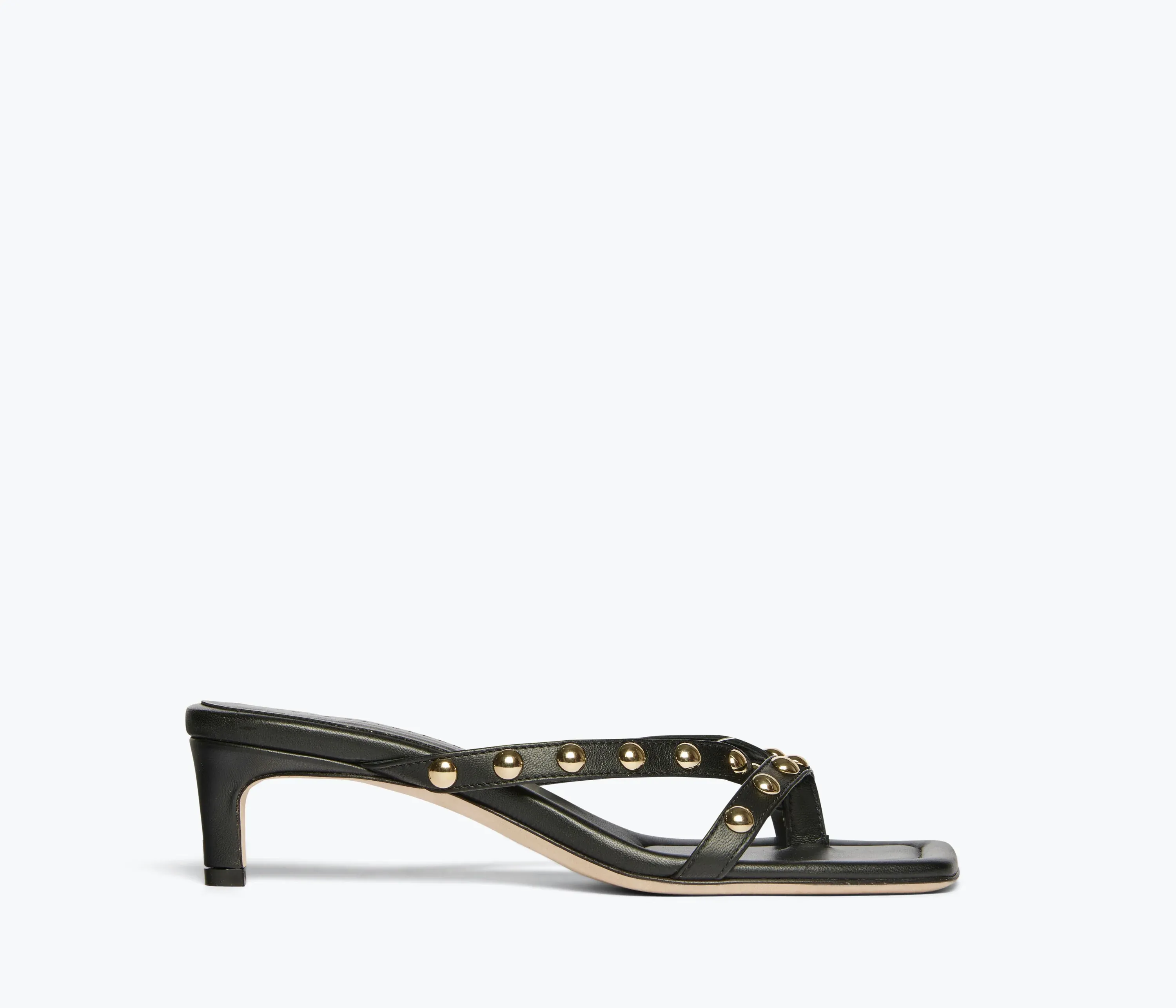 Elaine Heel - Black Nappa with Gold Studs sold by Jones product image thumbnail 3
