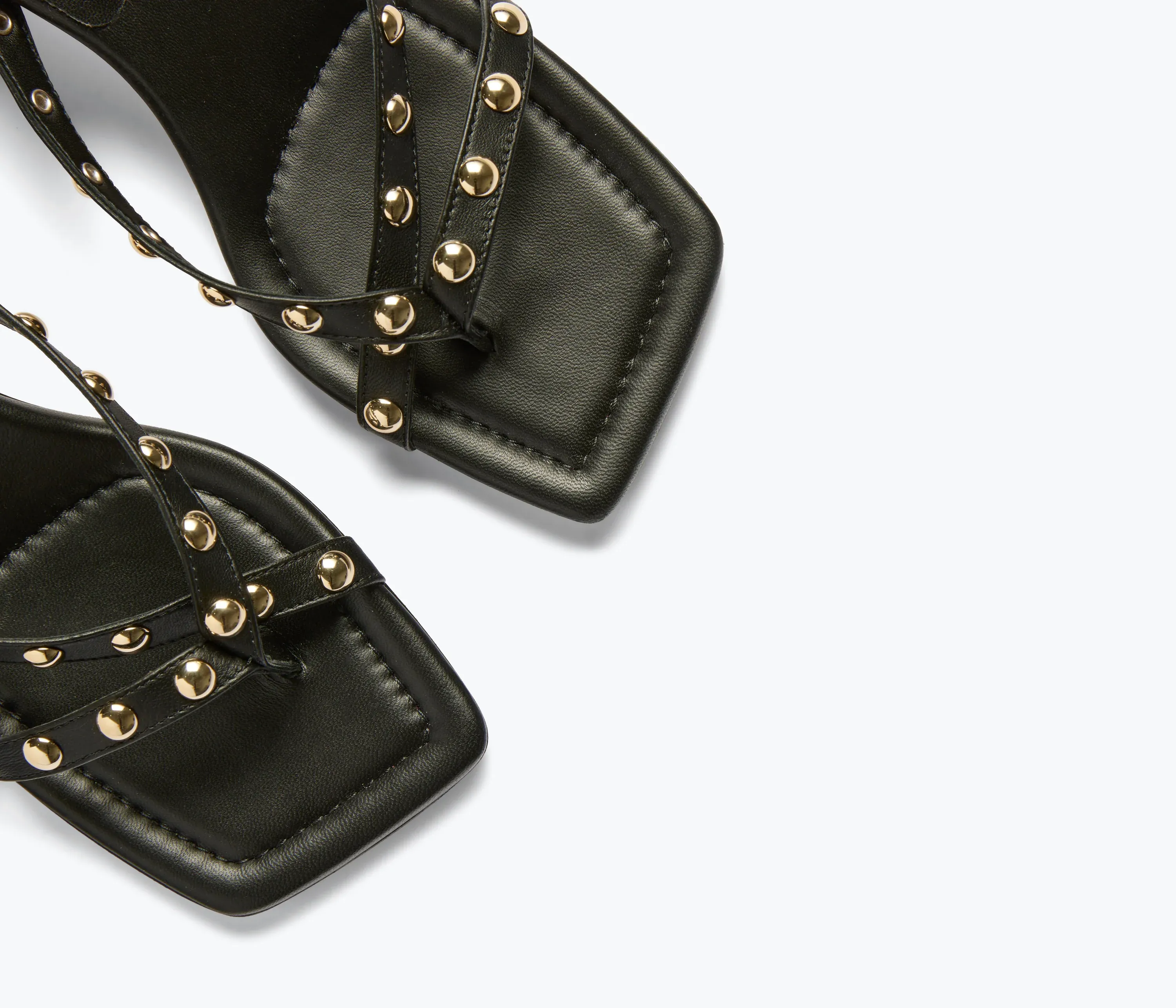 Elaine Heel - Black Nappa with Gold Studs sold by Jones product image thumbnail 2